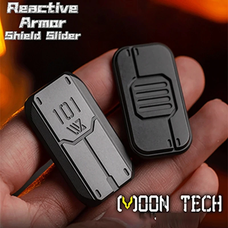 WANWU EDC Reactive Armor Shield Slider Defense Tungsten Copper Moon Surface Stonewashed Tech EDC Adult Decompression Toy