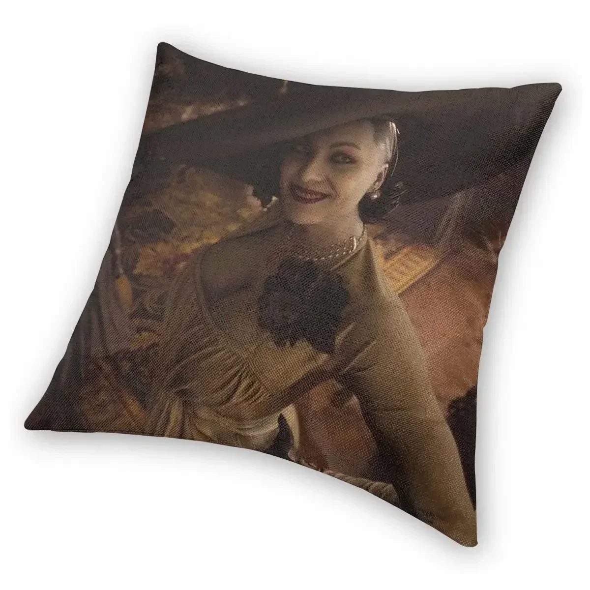 Наволочка Lady Dimitrescu полиэстер лен бархат декор на молнии наволочка чехол для