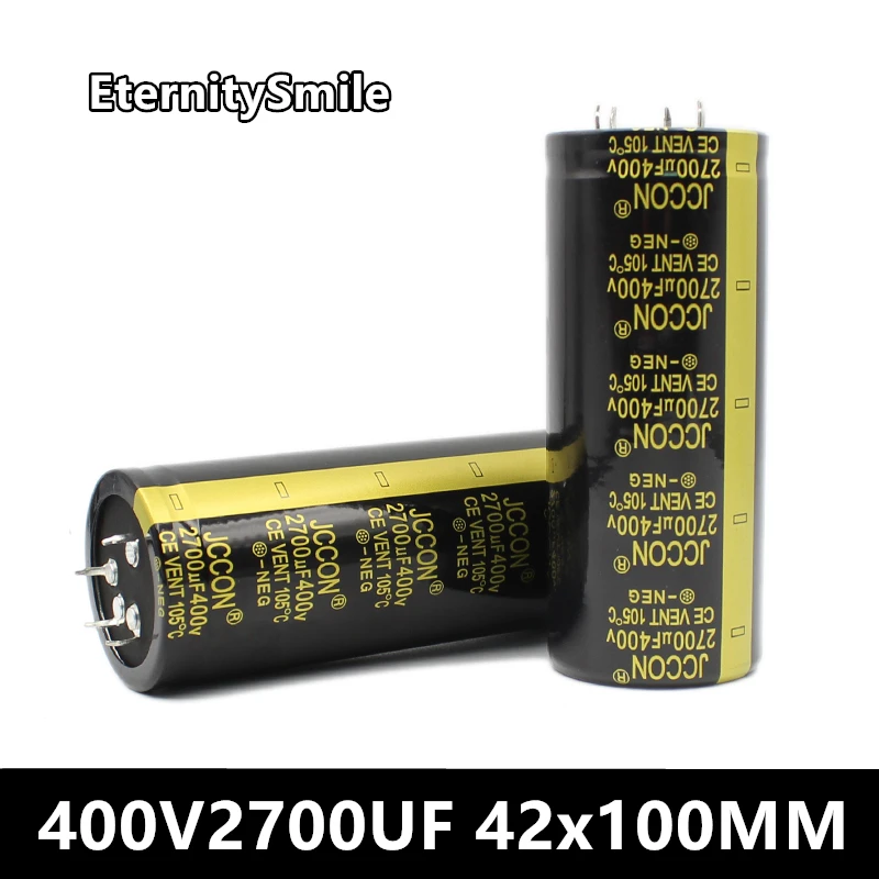 

2700UF400V 42x100MM Inverter Capacity 400V2700UF Electrolyte Capacitor 400V Oxygen Capacitor For Hifi Amplifier Low ESR