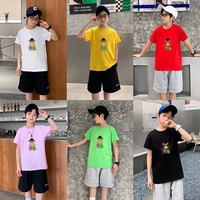 cute baby t shirt unisex short sleeved summer new net red tide loose crew neck cartoon leisure top childrens clothing