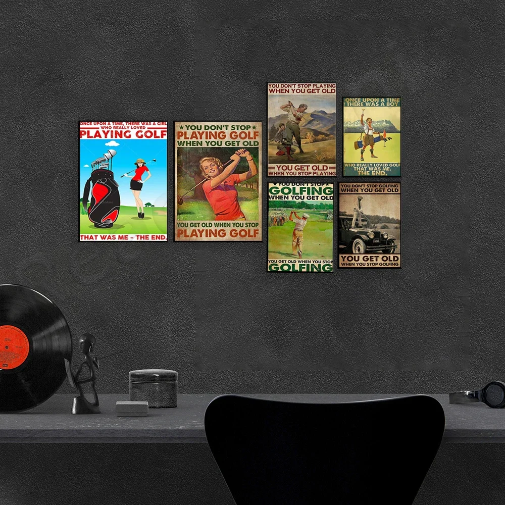 You won't stop playing golf you are unique the most important shot in women's is next wall art golfer poster