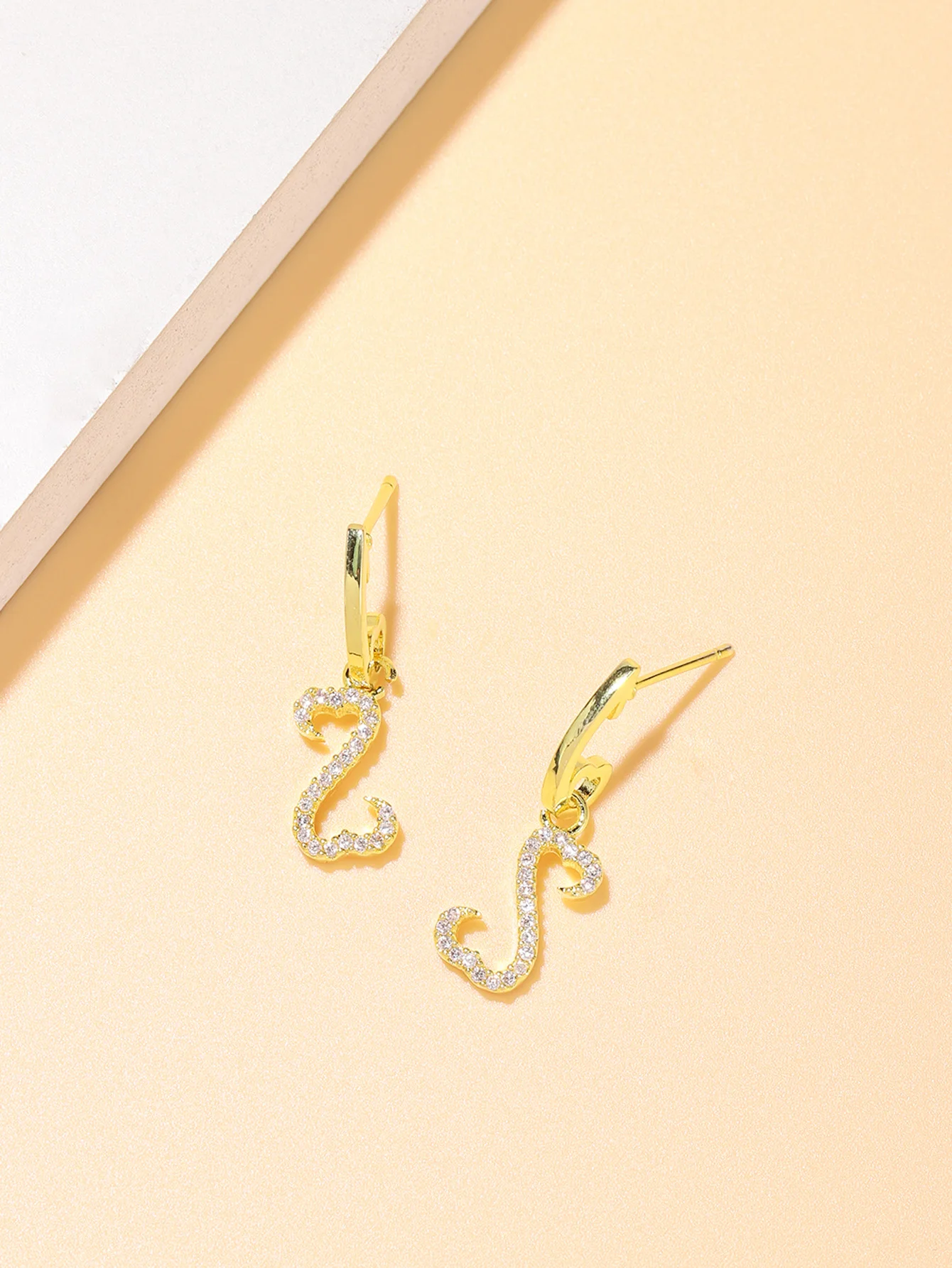 

2023 Fashion CZ Letter S Earrings for Women Silver Color Jewelry Earrings Top Quality Wedding Gift Gold Color Dangle Earring