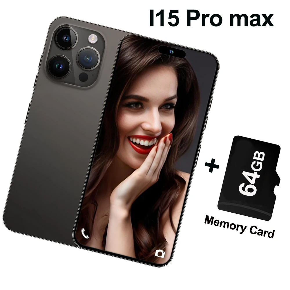 Смартфон I15 Pro Max 6 8-дюймовый полноэкранный сотовый телефон 5G мобильные телефоны