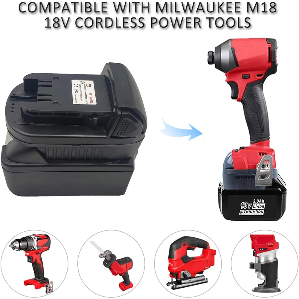 Адаптер аккумулятора MT20ML для Makita 18 в преобразователь Milwaukee M18 Tools