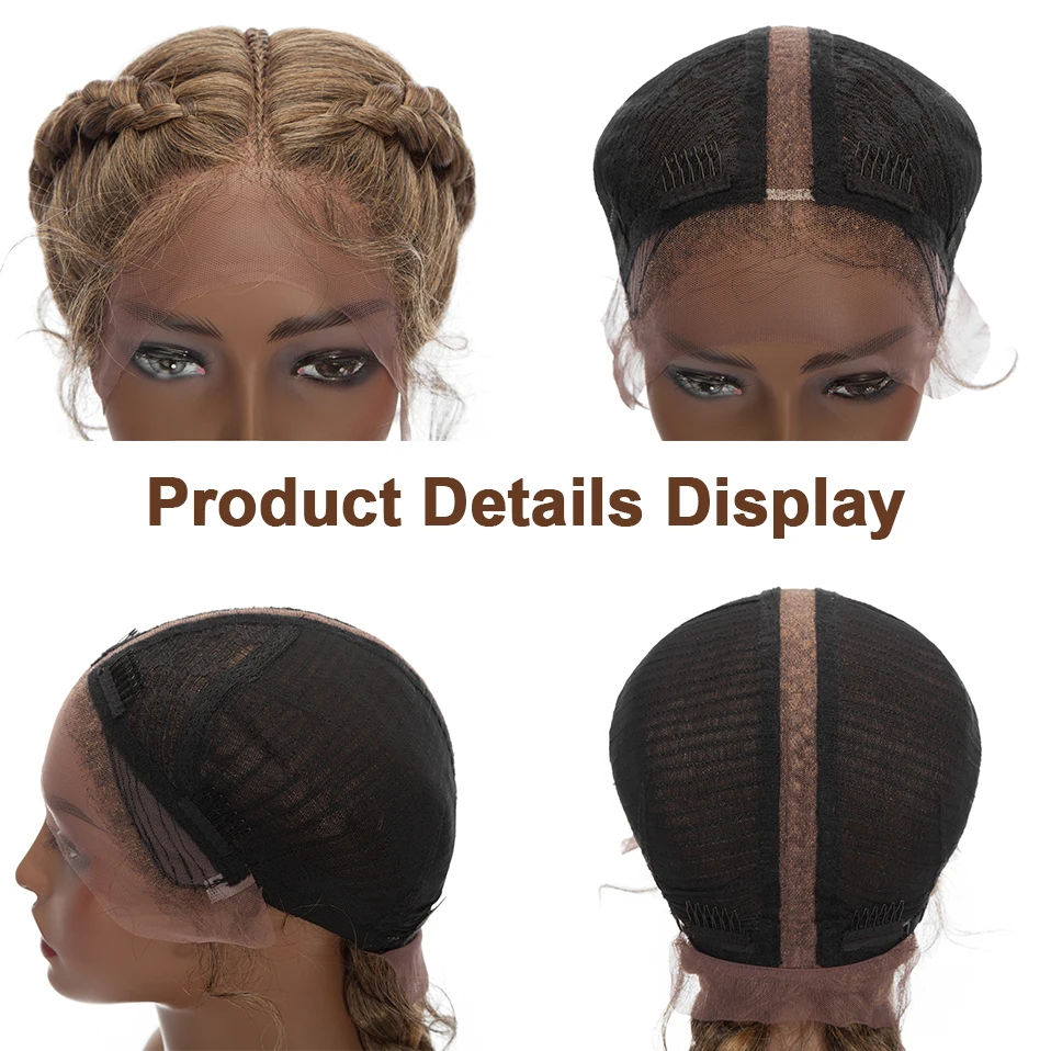 Женский парик с косичками Benehair из синтетической ткани 26 дюймов кружевной