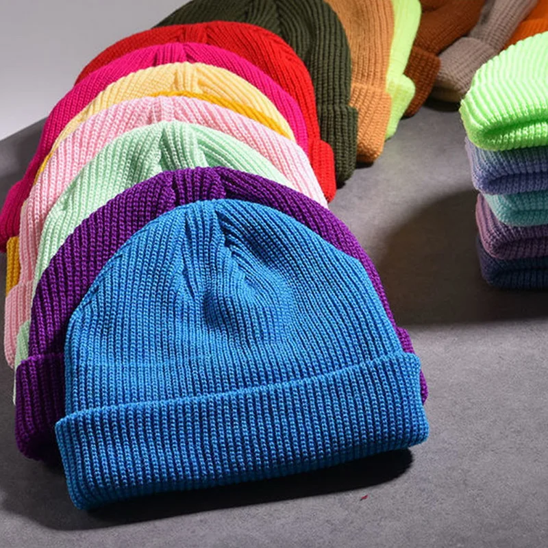 2022 Winter Warm Beanies Casual Short Thread Hip Hop Hat Adult Men Female Wool Knitted Skull Cap Elastic Unisex Brimless Cap 3 2022 Winter Warm Beanies Casual Short Thread Hip Hop Hat Adult Men Female Wool Knitted Skull Cap Elastic Unisex Brimless Cap 3