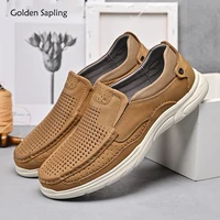 golden sapling leisure loafers summer mens casual shoes breathable flats lightweight slip on men career office shoes man loafer