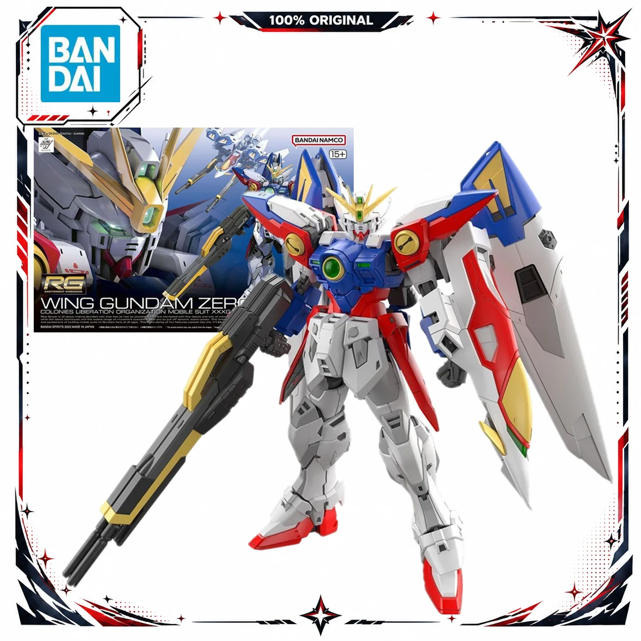 Фото Оригинальный сборный набор Bandai RG 1/144 WING GUNDAM ZERO, коллекционная модель, фигурка из аниме