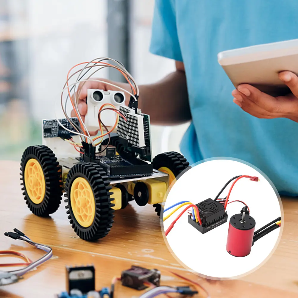 

2300KV/3100KV/3900KV/4300KV S3650 бесщеточный двигатель с 60A электронным регулятором скорости Комбинированный набор для 1/8 1/10 RC автомобилей и грузовиков