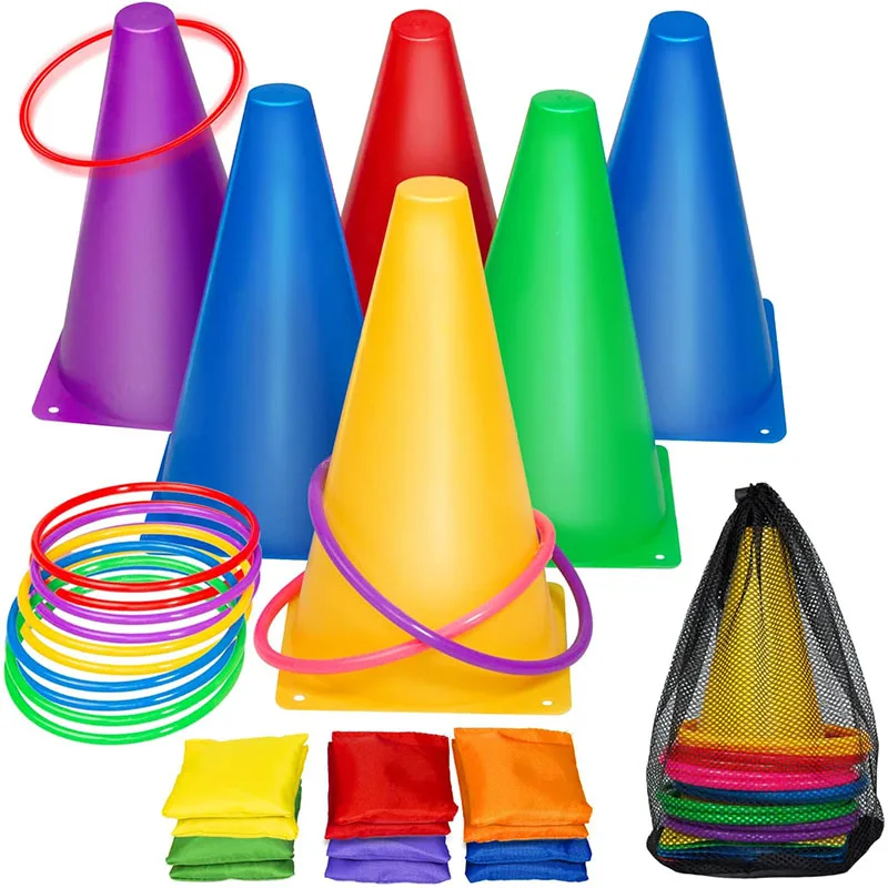 

Parent-child Throwing Ring Game Cone Throwing Game Tossing Ring Game Indoor and Outdoor Fun Children's Educational Toys