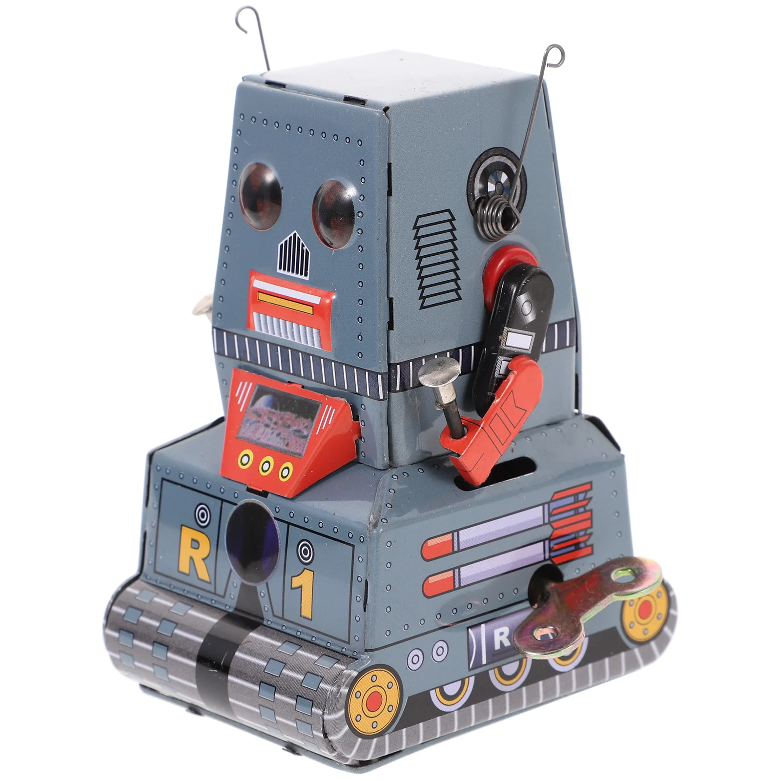 

Tank Reminiscent Robot Toy Home Furnishing Articles Photography Props(As Shown) Have Imo