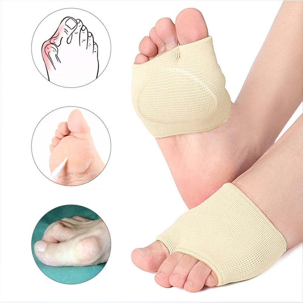 

Silicone Metatarsal Sleeve Pads Half Toe Bunion Sole Forefoot Gel Pads Cushion Half Sock Supports Prevent Calluses Blisters