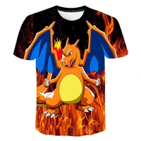 pokemon pikachu children t shirts summer boys gilrs fashion outdoor cartoon printing comfortable t shirts for 3 14years kids