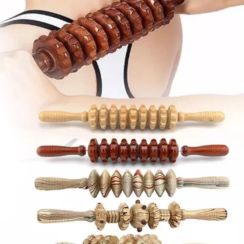 

1pcs Wood Therapy Roller Massage Tools for Waist Neck Shoulders Thighs Calves Arms Body Massager Roller Gua Sha Anti Cellulite