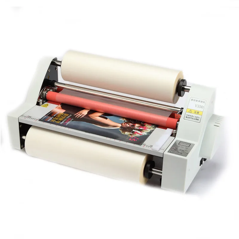 

V350 Automatic Laminating Machine, Plastic Machine 220V Hot And Cold Laminating Dual-Purpose Hot Roller Laminating Machine