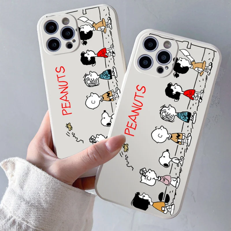 

USA Cute Cartoon Snoopy For Fundas iPhone 11 13 12 Pro Max 12 13 Mini X XR XS MAX SE 2020 6 6S 7 8 Plus Phone Case Cover Celular