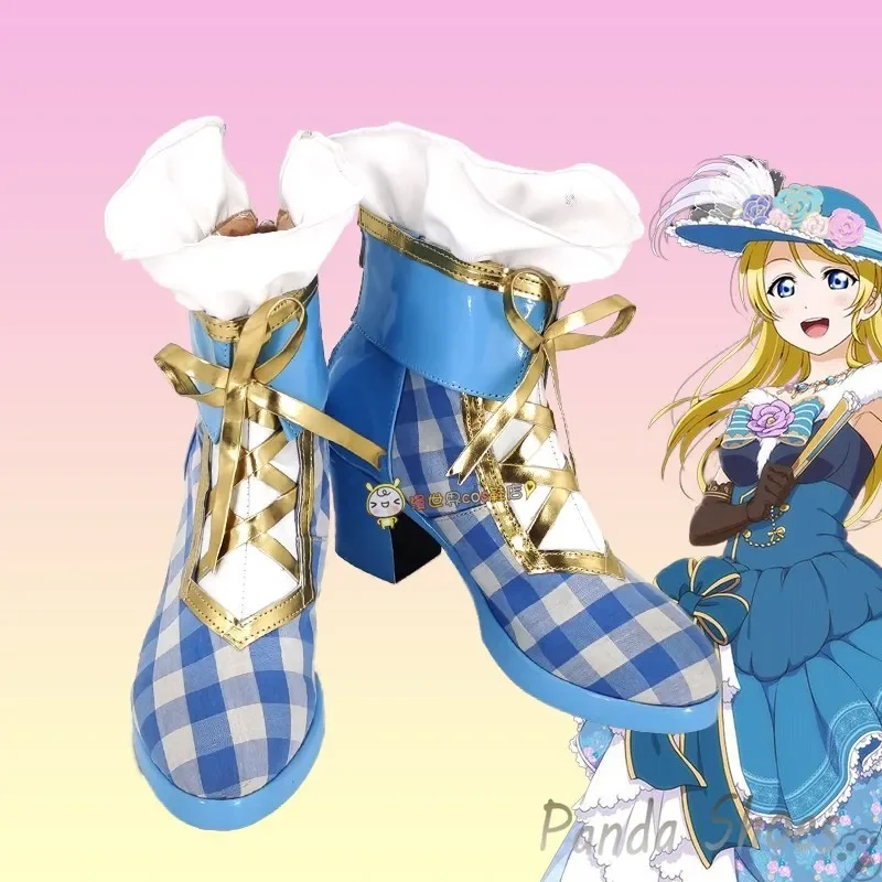 Lovelive Ayase Eli Eri Обувь для косплея Аниме Cos Синие сапоги Комикс Элли Эlichika KKE Косплей