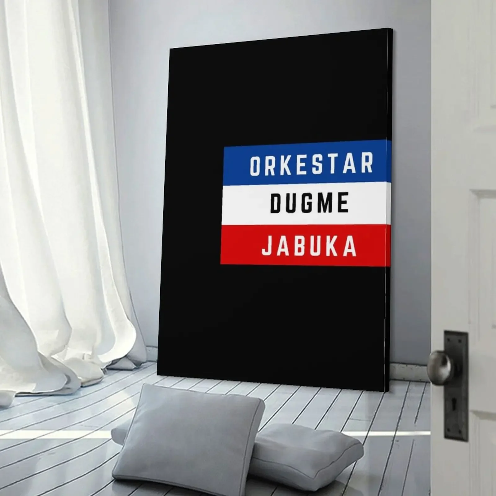 Югославиский флаг - Бижусело Dugme Plavi Orkestar Crvena Мяuka Balkan Картина на холсте Украшение