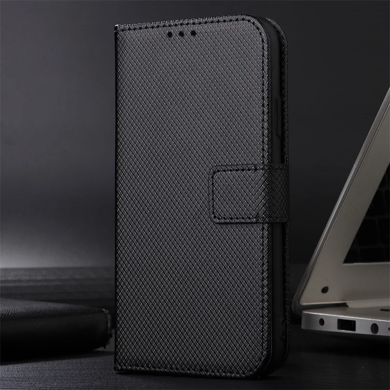 

Suitable for TCL 30SE V2156A cover luxury brick stone flip PU card slot wallet with lanyard telephone box