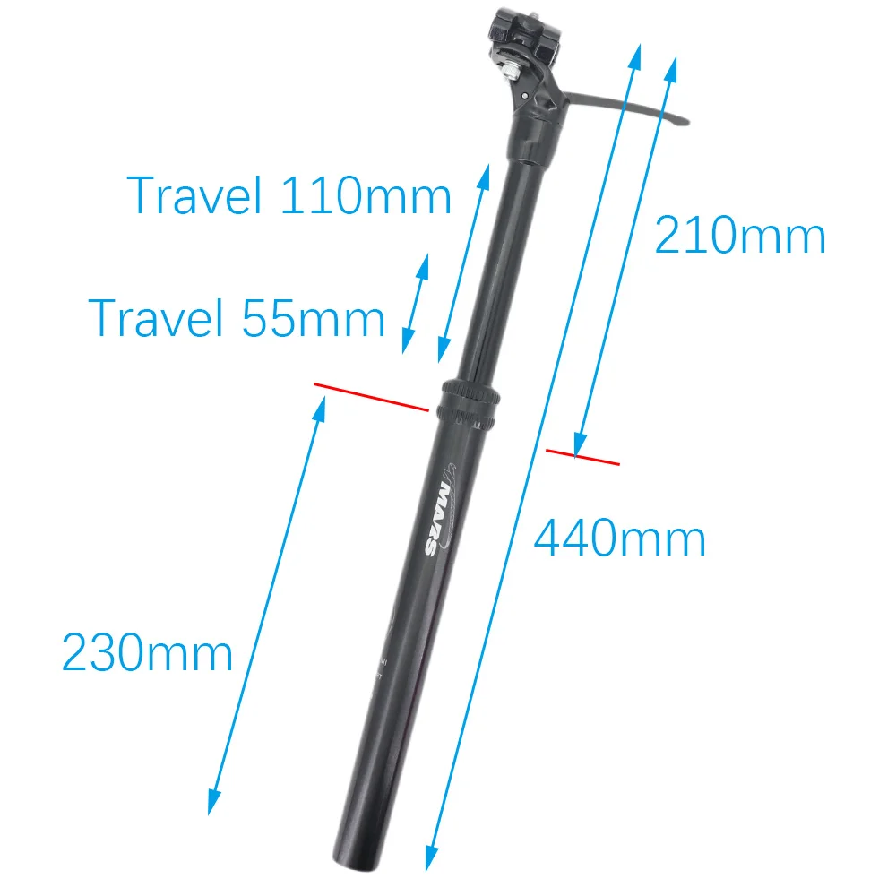 Tmars Dropper Seatpost Adjustable Height 27.2mm Remote Control Manual Hand Mechanical Bike MTB 28.6 30.1 30.4 30.9 31.6 110mm