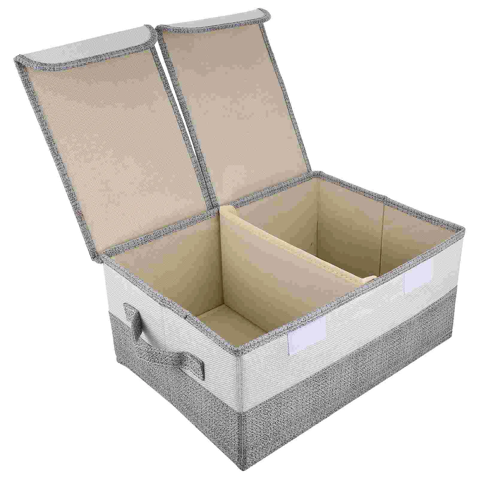 

Folding Storage Crate Box Clothes Organizer Sundries Toys Clothing Quilt Container White Office