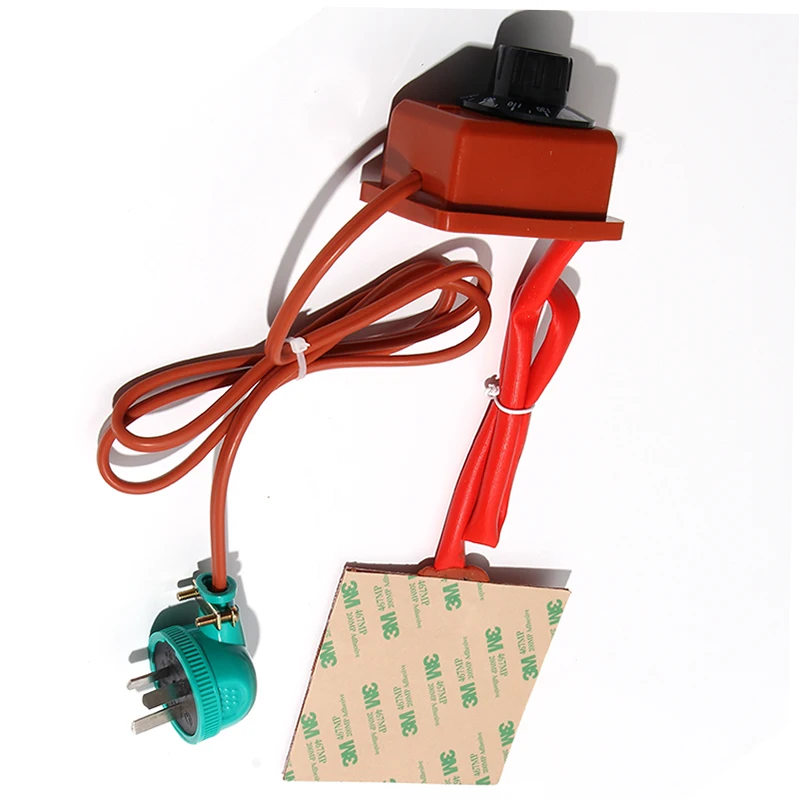 Резиновая силиконовая нагревательная пластина 600-840 Вт 150 X-мм термостат с механической ручкой 30-градусов