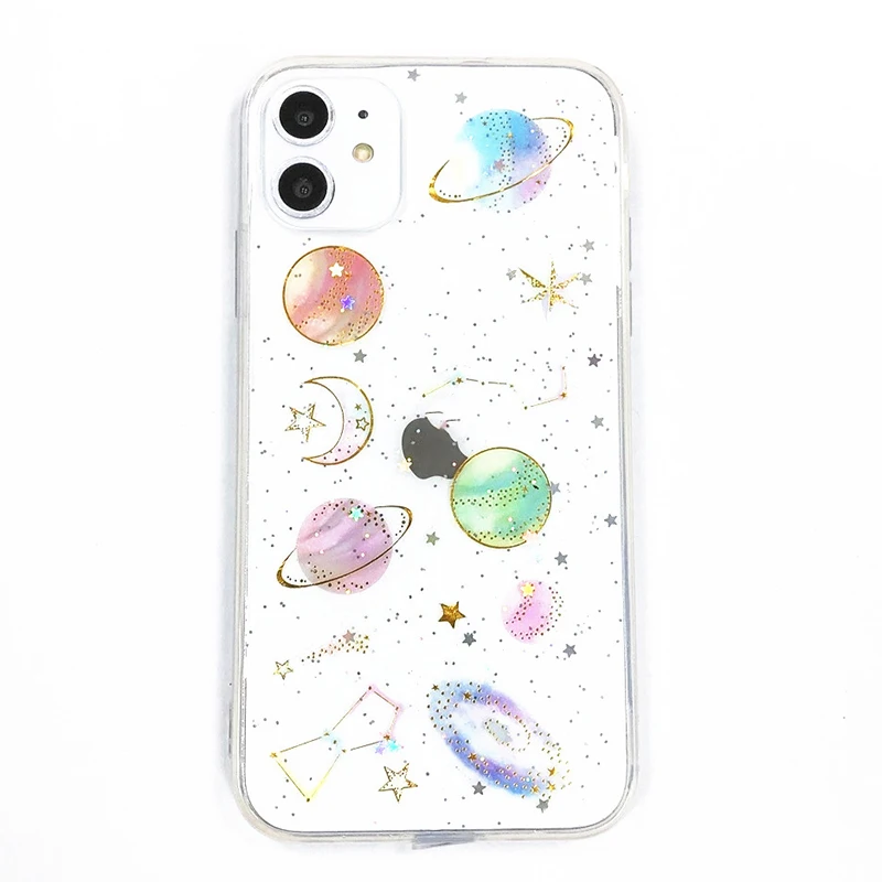 

Drip Star Transparent Phone Shockproof Case For Iphone 14 13 Pro Max 11 12 Mini Pro 7 8 Plus X Xs Max Xr 13Pro Tpu Soft Fundas