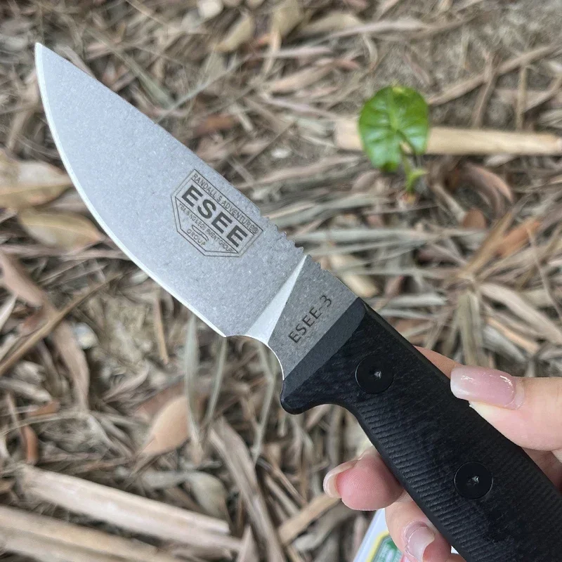 Esee-3p Rowen Тактический Нож С Фиксированным Лезвием Уличный Готовый Черной Ручкой