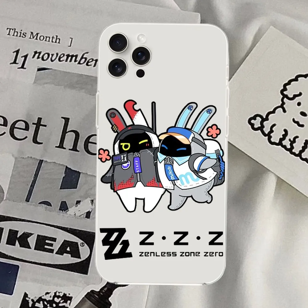 Чехол для телефона Game Z-Zenless Zone Zero Bangboo прозрачный чехол iPhone Mini Plus 11 13 12 14 15 16 Pro XS Max