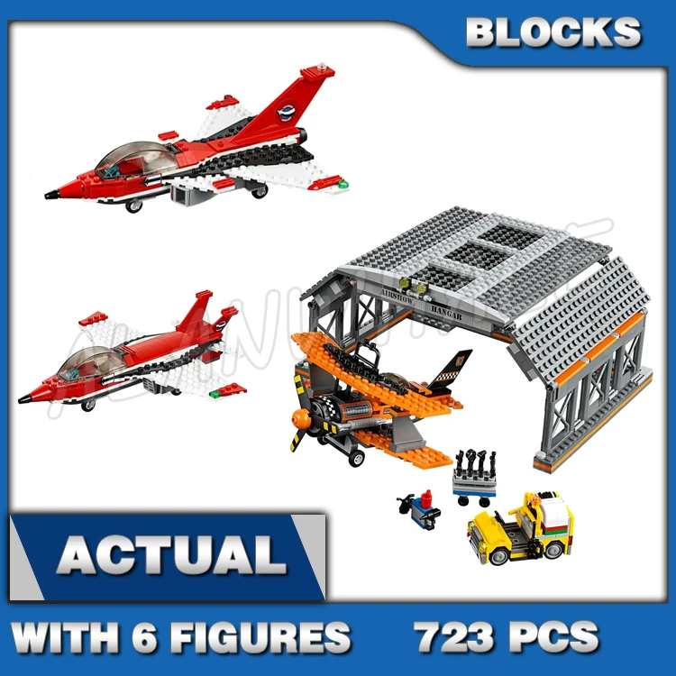 

723pcs Town Airport Air Show Jet Plane Service Car Tool Wagon 02007 Building Blocks Set Bricks Compatible with Model