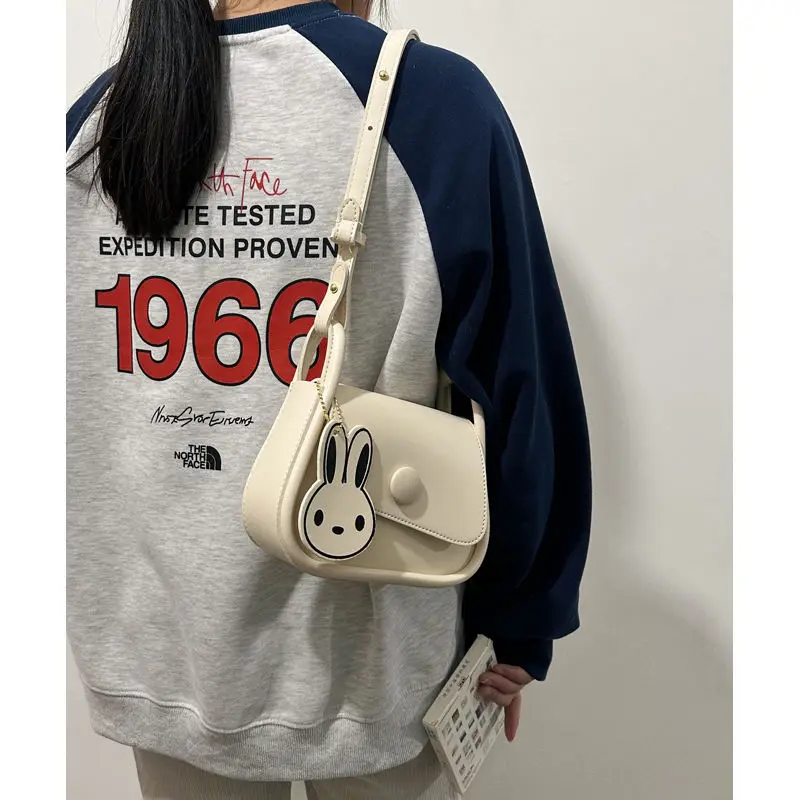 Richme Fashion Women Shoulder Bags 2023 Trend Solid Mini Zipper Bolso Mujer Kawaii Cartoon Korean Style Ladies PU Crossbody Bag