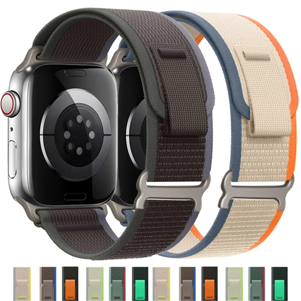 

Ремешок для Apple Watch Ultra band 49 мм 45 мм 44 мм 40 мм 41 мм 42 мм 38 мм 44 мм, браслет для trail, correa iwatch series 9 8 7 6 5 4 3 2 se