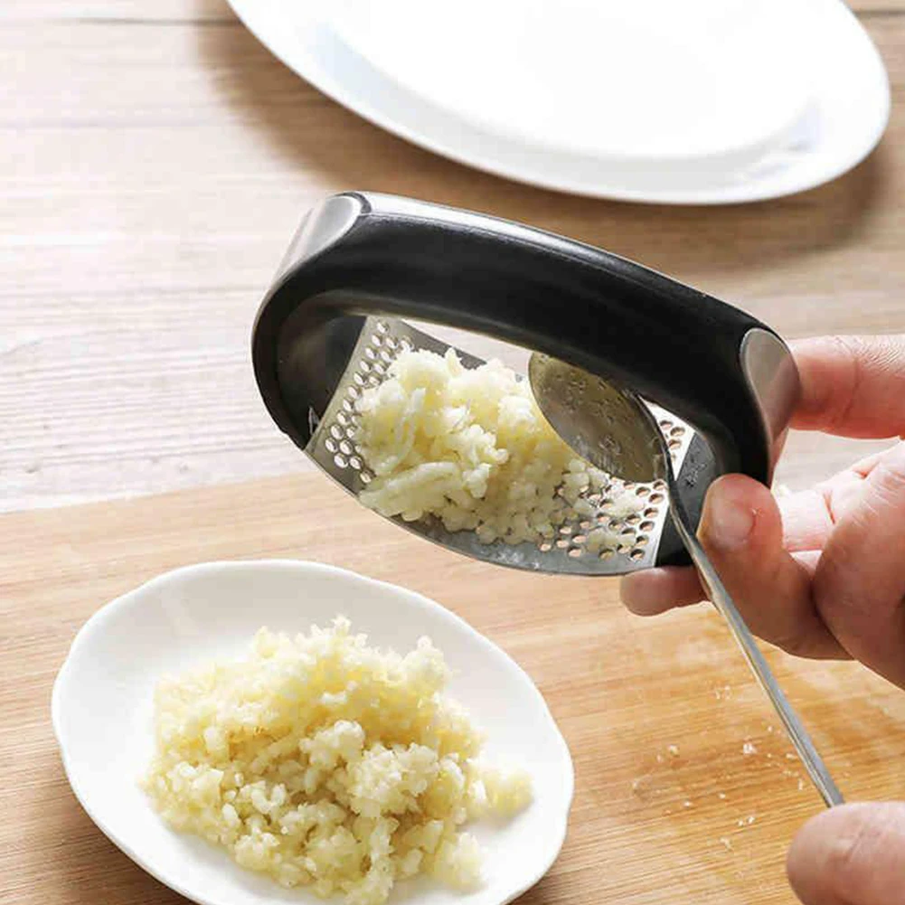 

1Pc Garlic Press Manual Squeezer Garlic Pounder Stainless Steel Kitchen Gadget Sets Hand Tools 11*7.4cm Durable Practical