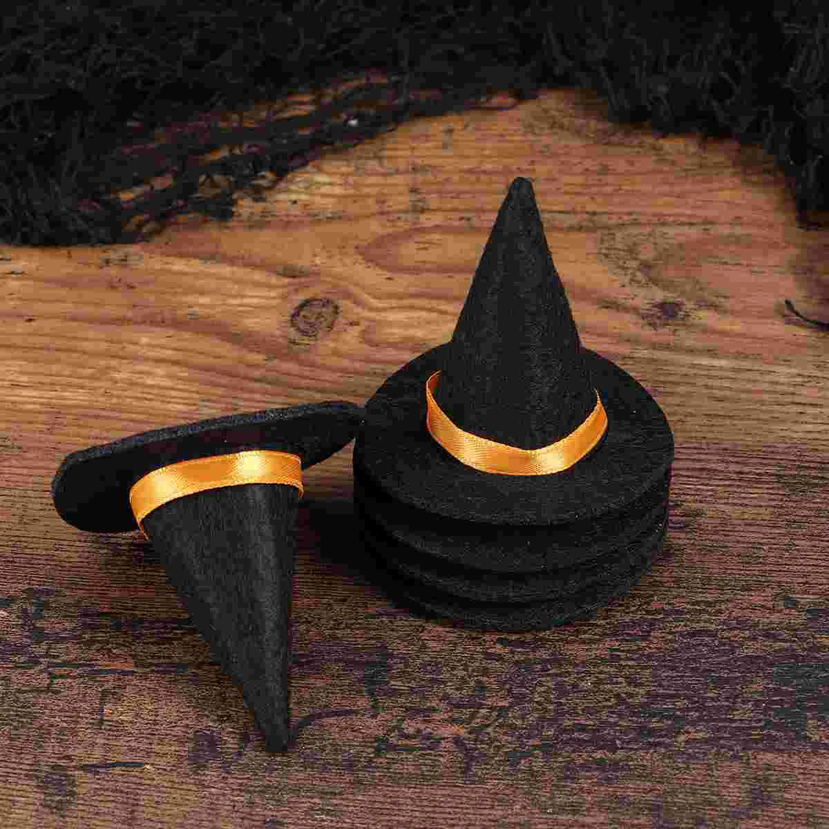 

Witch Hatbottlemini Hats Decor Felt Crafts Party Capcovers Miniature Decorations Hair Accessories Caps Topper Small Toppers