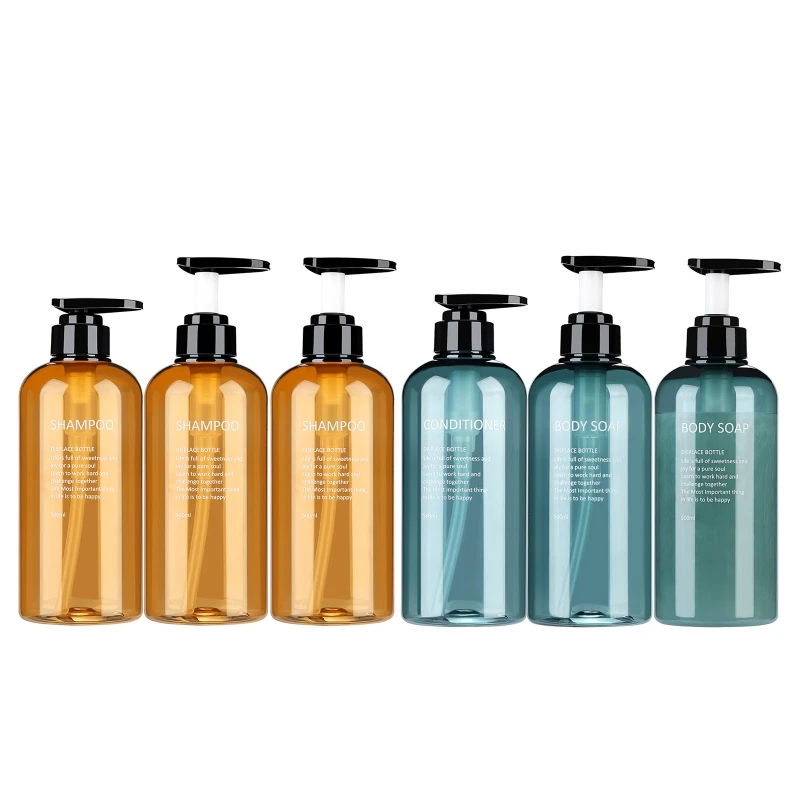 

3pcs 300ml Empty Pump Bottle Dispenser Empty Refillable Body Soap Bottles