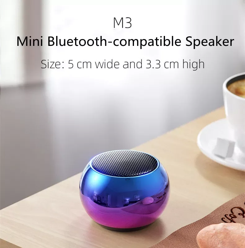 

TWS Super Mini Speaker Gradient Small Steel Cannon Multi-Function Outdoor Portable Round Wireless Bluetooth-compatible Speaker