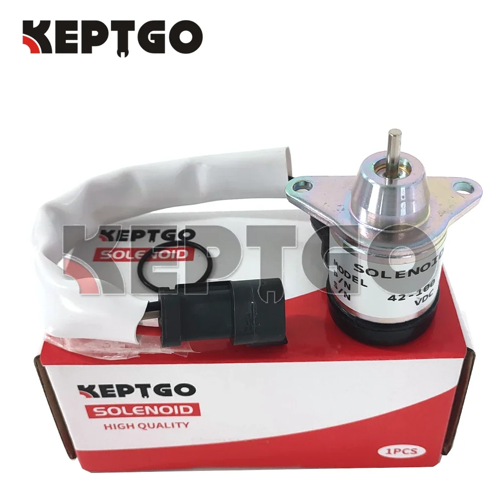 Фото Новый соленоид остановки 12 В 42-100 42-0100 1500-3076 41-9100 для Thermo King KD MD RD SL KD-II MD-II RD-II RD-II Yanmar №1