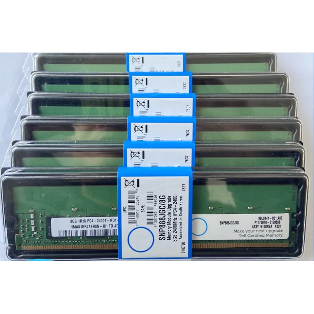 1 шт. SNP888JGC/8G для серверной памяти DELL 8G 8 ГБ DDR4 1RX8 2400 МГц PC4-19200 Оперативная память