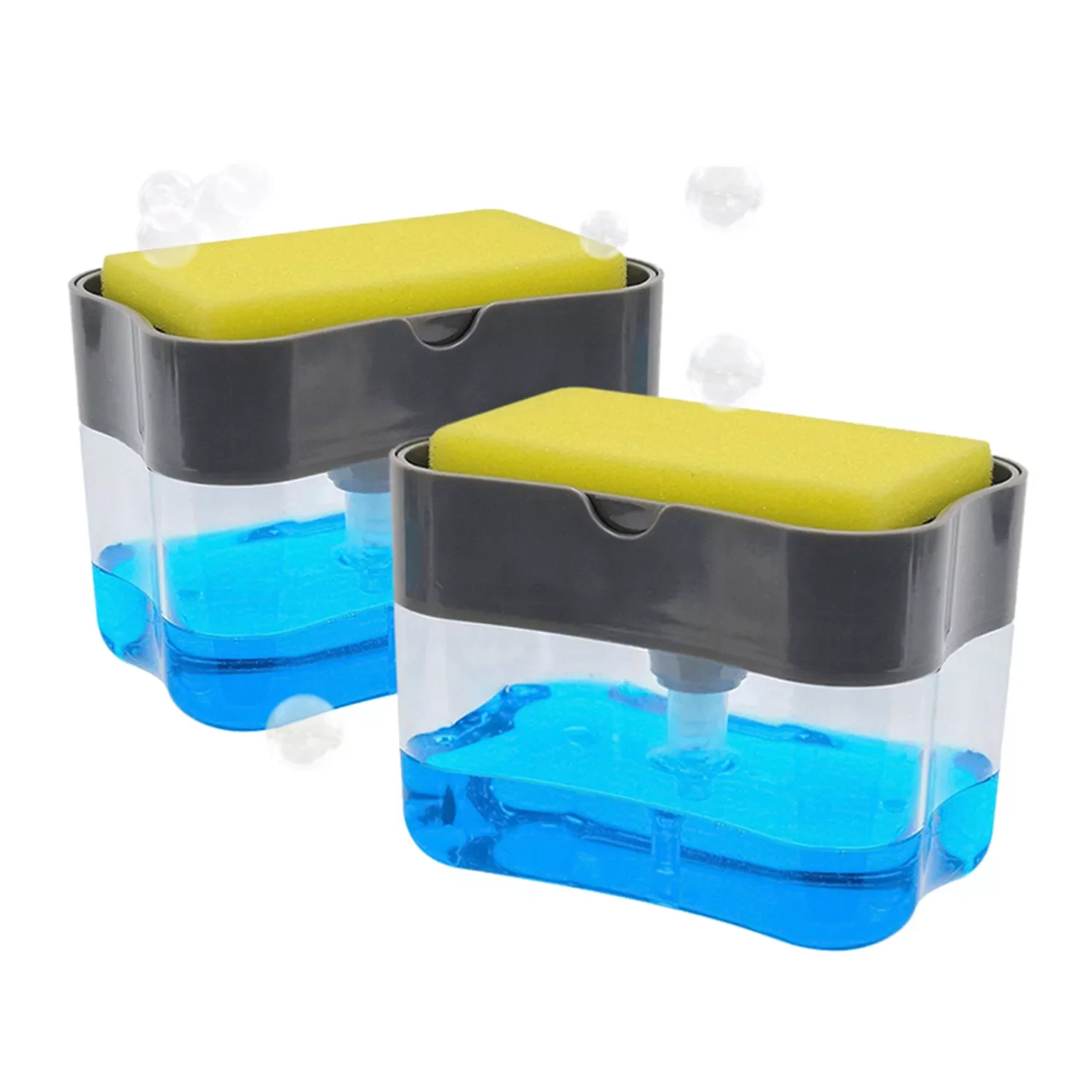 

Soap Dispenser Pump with Sponge Manual Press Cleaning Liquid Container Manual Press Soap Organizer Kitchen Tool