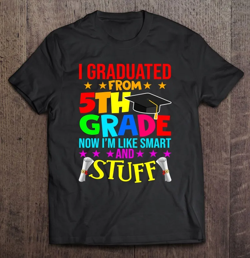 

Футболка мужская с надписью «Я градуировался» 5-го класса