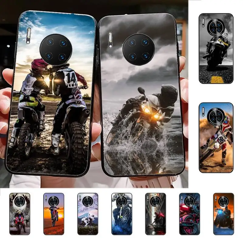 

Moto Cross motorcycle sports Phone Case for Huawei Mate 20 10 9 40 30 lite pro X Nova 2 3i 7se