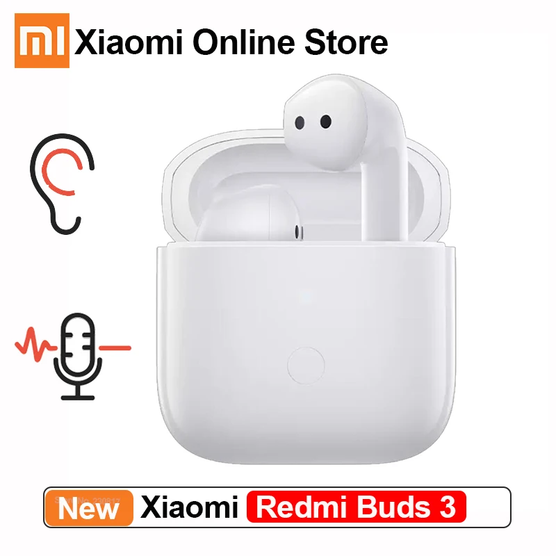 

Xiaomi Redmi Buds 3 TWS Wireless Bluetooth-compatible Earphones IP54 waterproof headphones MIUI connect for smartphone