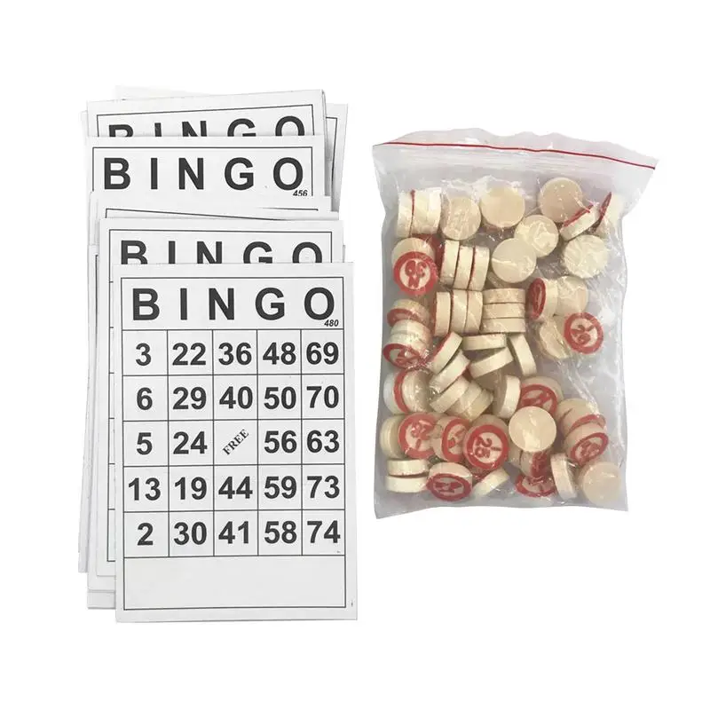 

Классические карты для бинго, Легко читаемые карты для взрослых и детей, игры в бинго, листы от 0 до 75 цифр, 5,9x7,1 семейная карточная игра, 40 шт. больших