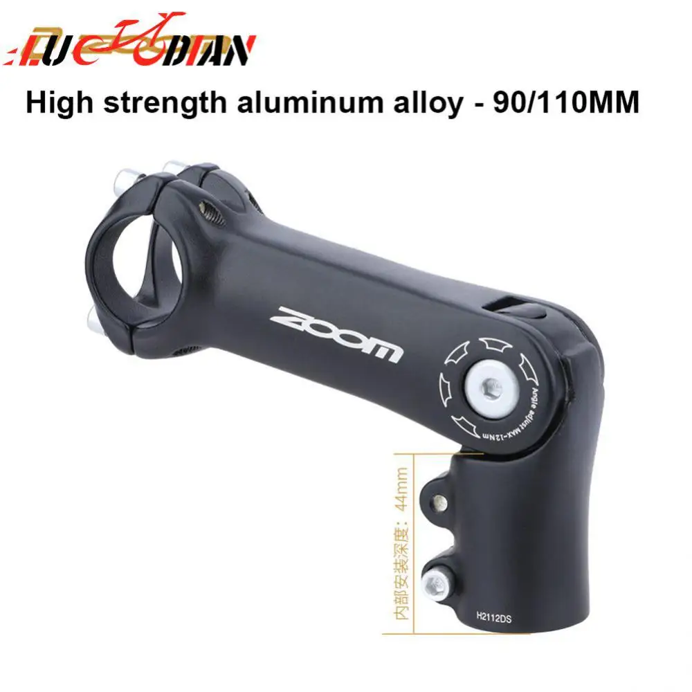 

High Strength 0-90°angle Bike Booster Stem Flexible Adjustable Angle Stem 31 .8mm Handlebar Caliber Frosted Texture Stable