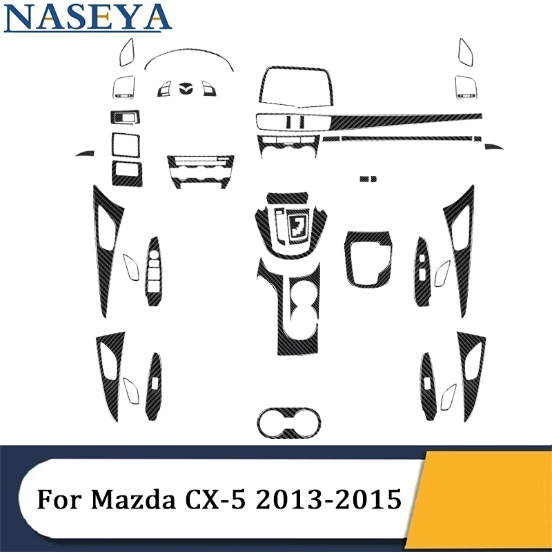 Для Mazda CX-5 2013 2014 2015 различные детали черные декоративные наклейки из углеродного