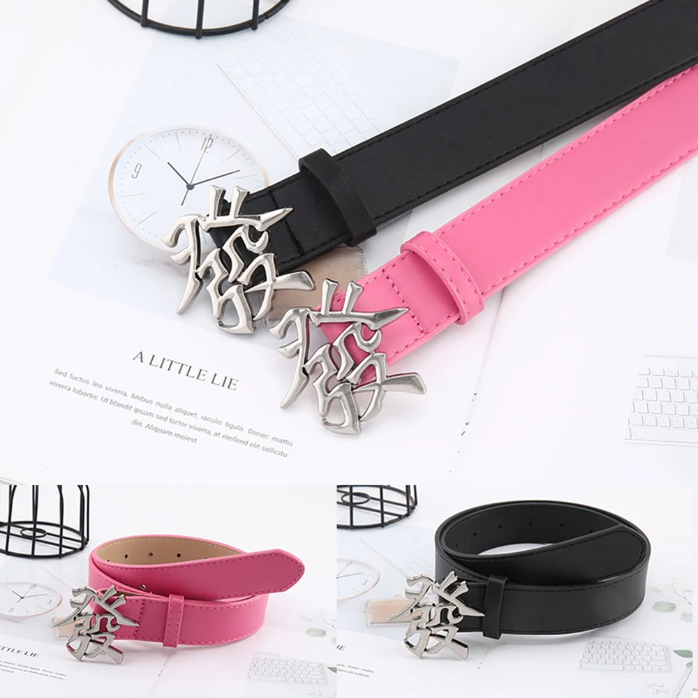 

Женский ремень из искусственной кожи с гладкой пряжкой, Y2k