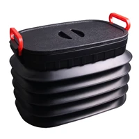 car trash can collapsible portable car garbage bin with lid retractable car waste basket 18l waterproof auto garbage bag