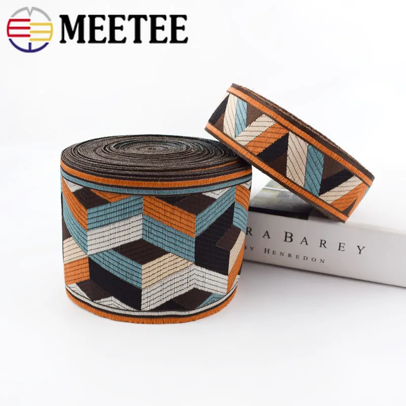 

2/4Meters Meetee 3.5/9cm Ethnic Embroidered Lace Trim Ribbons Collar Decorative for Hometextile DIY Garment Pillow Accessories