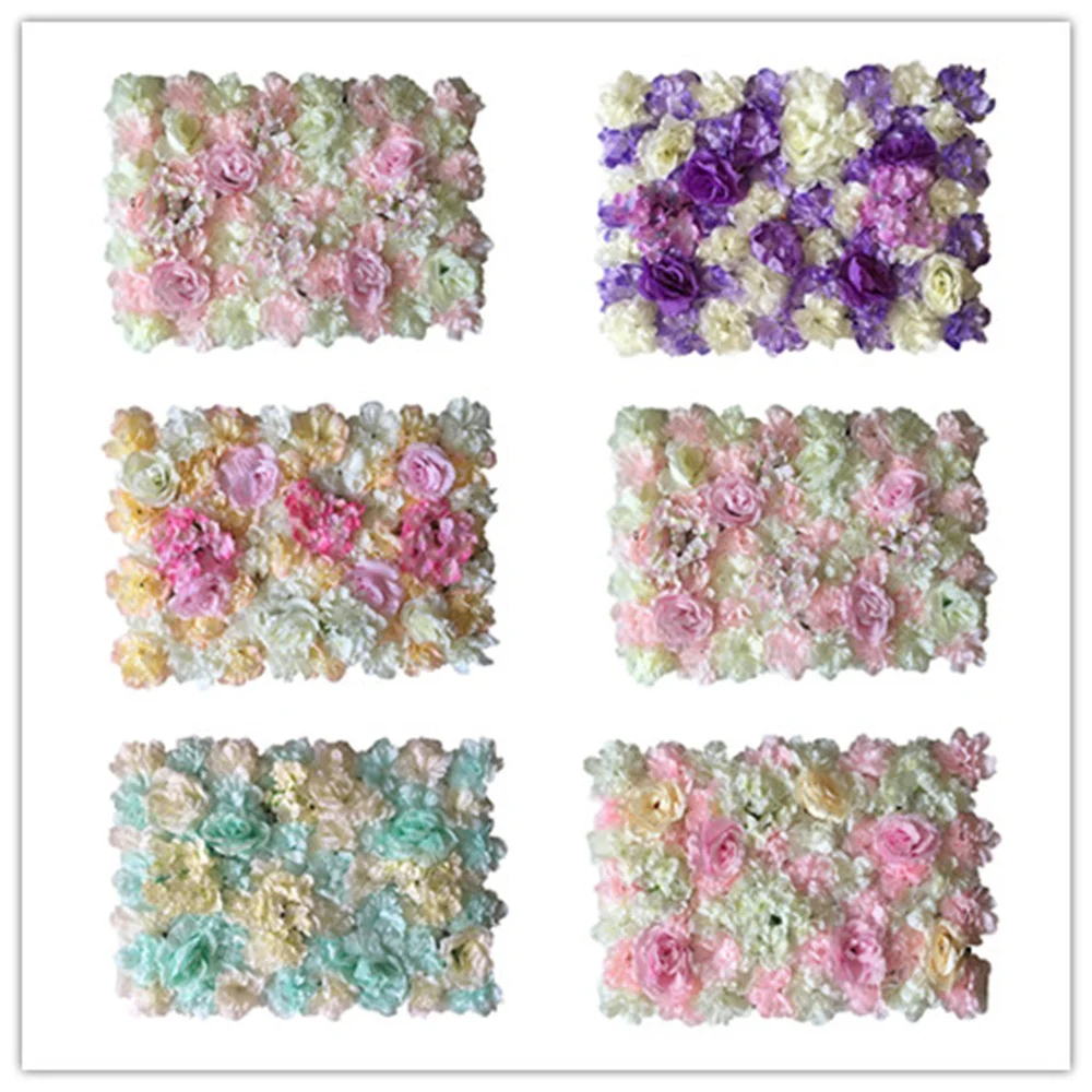 

Wedding 40X60CM Creative Artificial Flower Rose Flower Wall Artificial Plants Background Wall Christmas Silk Modern Decoration