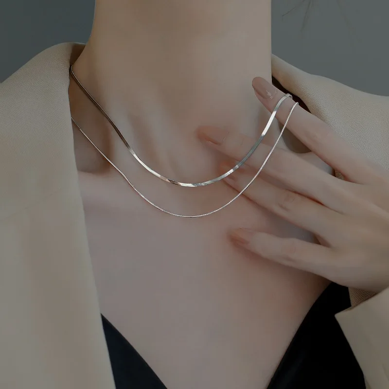 

Женская Цепочка-змея из серебра 925 пробы, 45 см